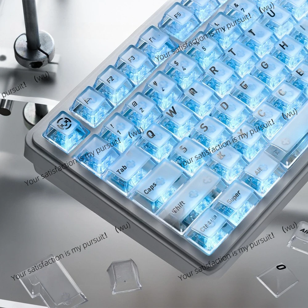 Positive engraving fog transparent keycap matte transparent matte transparent PC, wooting bee 68/104 keyboard