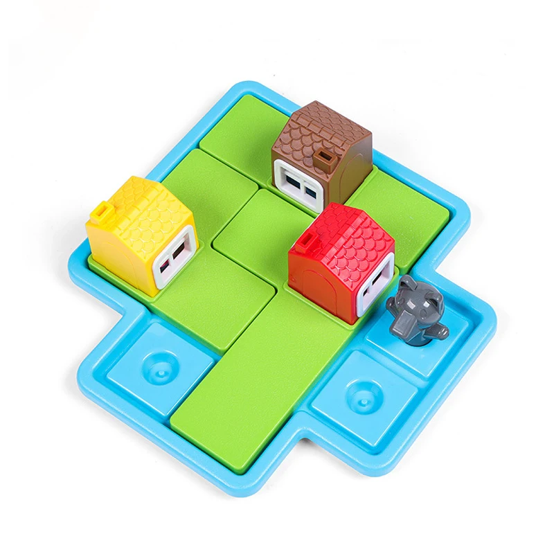 Trois petits cochons, jouets éducatifs, puzzle, jeu de société, logique, éducation précoce, interaction parent-enfant à partir de 3 ans, cadeau pour