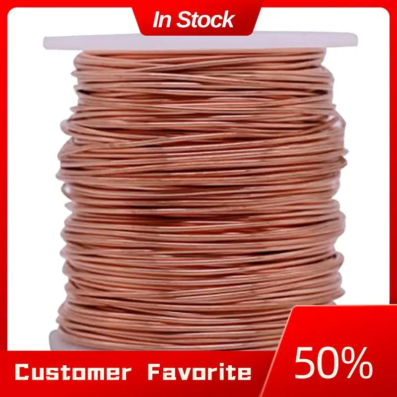 AT03 Accesorios de alambre de cobre desnudo superior Piezas de componentes brillantes, 16 AWG, 0,051 pulgadas de diámetro, 115 pulgadas de longitud