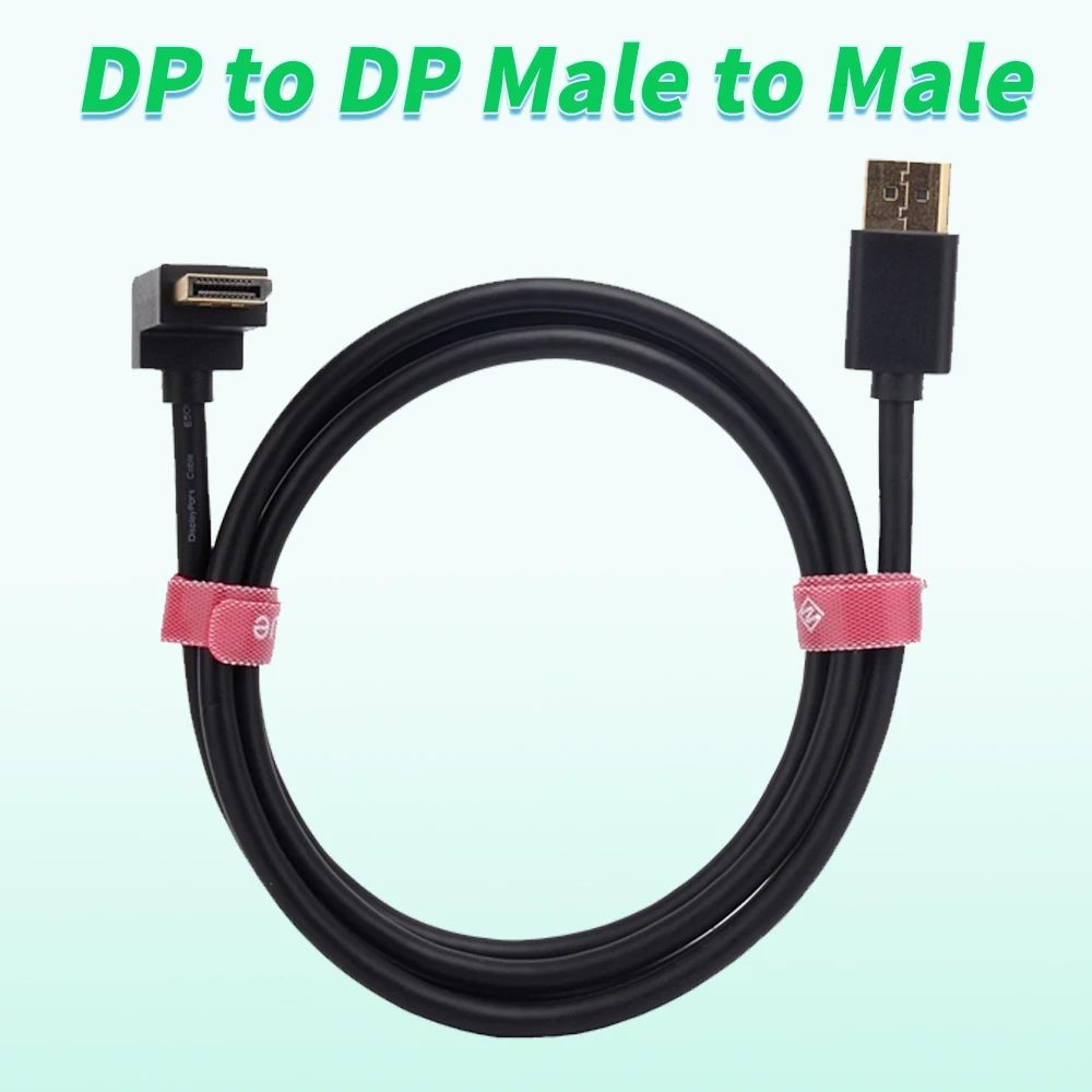 

Кабель DisplayPort — DisplayPort 1,4 В, 90 ° 270 ° Кабель DP-DP «папа-папа» поддерживает 8k при 60 Гц / 4K при 144 Гц / 2K при 240 Гц / 1080P при 480 Гц