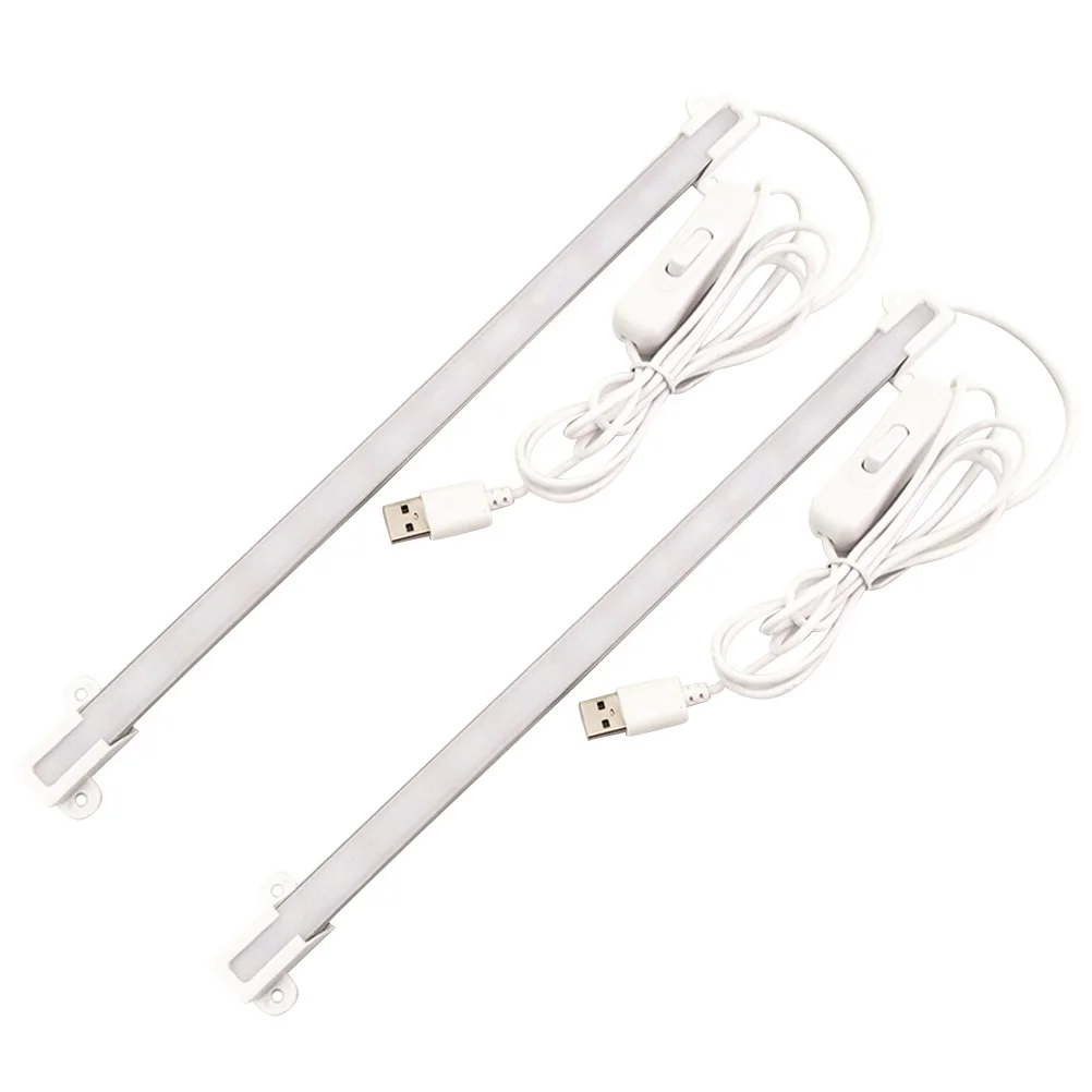 2 قطعة المحمولة Usb Led القراءة شرائط مصباح العين الرعاية مكتب لطاولة الحرف البيانو حامل الموسيقى ليلة الإضاءة مصباح صغير #2