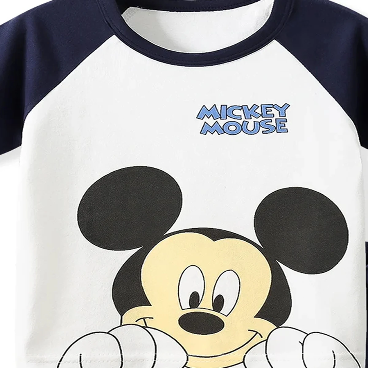 Mickey Mouse Summer T-shirt Shorts Children's Short Sleeve Set Cotton Tees Tracksuits Boys Girls Clothes Casual Two Piece