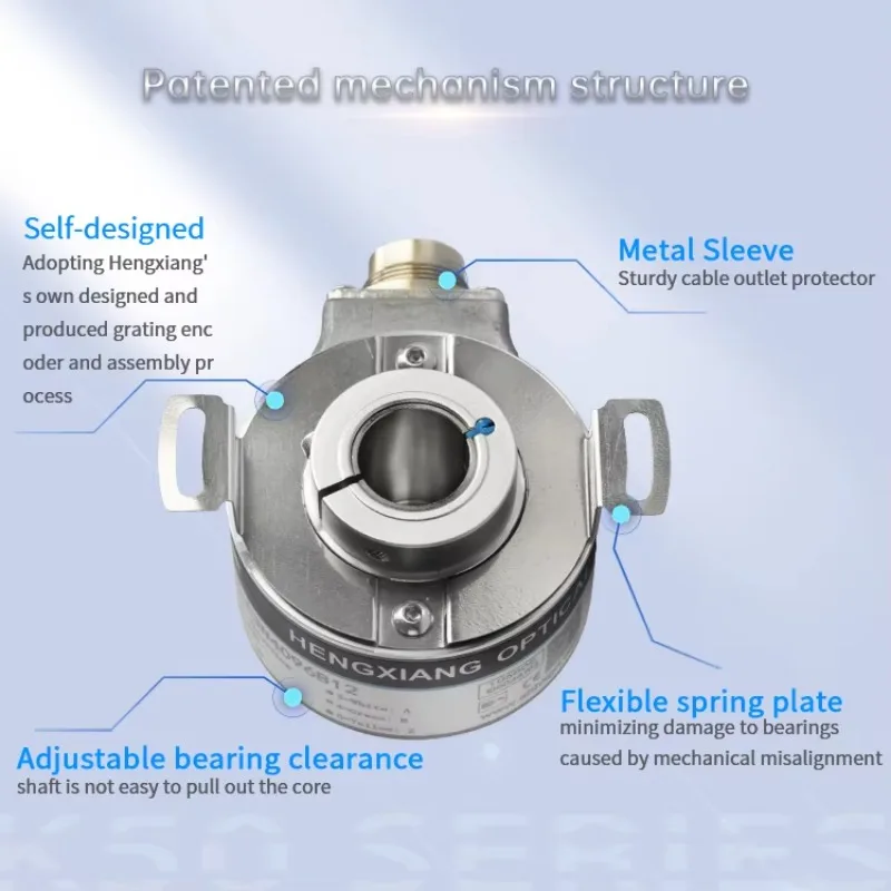 NEW High Precision 12mm Shaft Incremental Rotary Angle Encoder DC5V K52 IP65 for CNC/Motor Automation with up to 23040P/R Resol