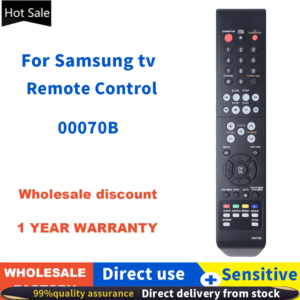 ZF applies toNew remote control 00070B AK59-00070BA for Samsung Blu-Ray Disc DVD Player BD-P1400 BD-P1500 BD-P1200 AK59-00070D A