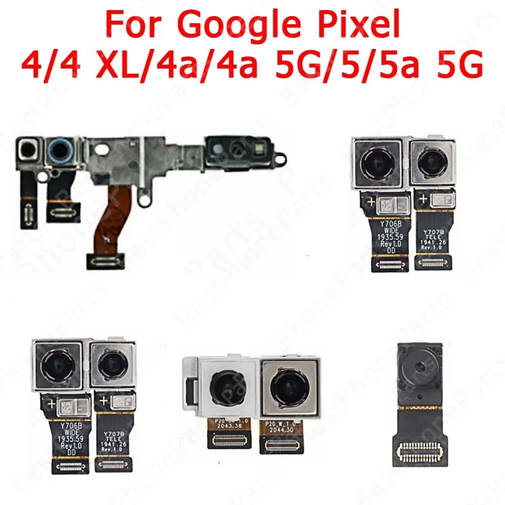 Front Facing Rear Camera Module For Google Pixel 4 XL 4a 5 5a 5G Backside Selfie Back View Camera Flex Cable Repair Replacement