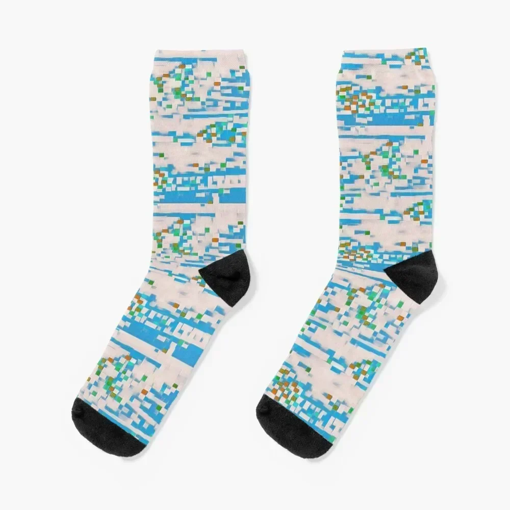 

Abstract Data Cloud Socks cycling bright garter Stockings shoes Socks For Women Men's