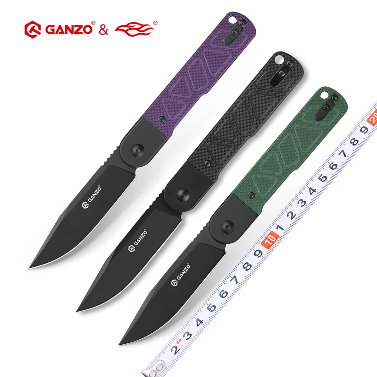 Ganzo G767PT FBknife G10 Handle 9CR14 Blade Folding Knife Tactical Survival Hunting Camping Tool EDC Pocket Knife Outdoor Tool