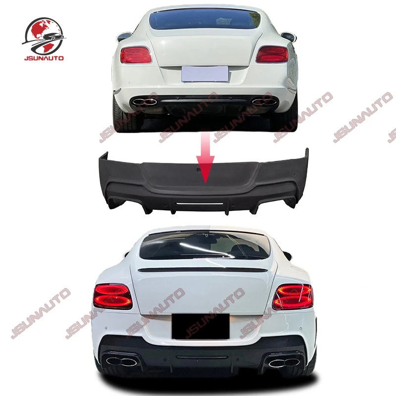 

Tuning Part VRS Style Carbon Fiber Rear Bumper Splitter For Bentley GT Facelift Back Diffuser Body Kit