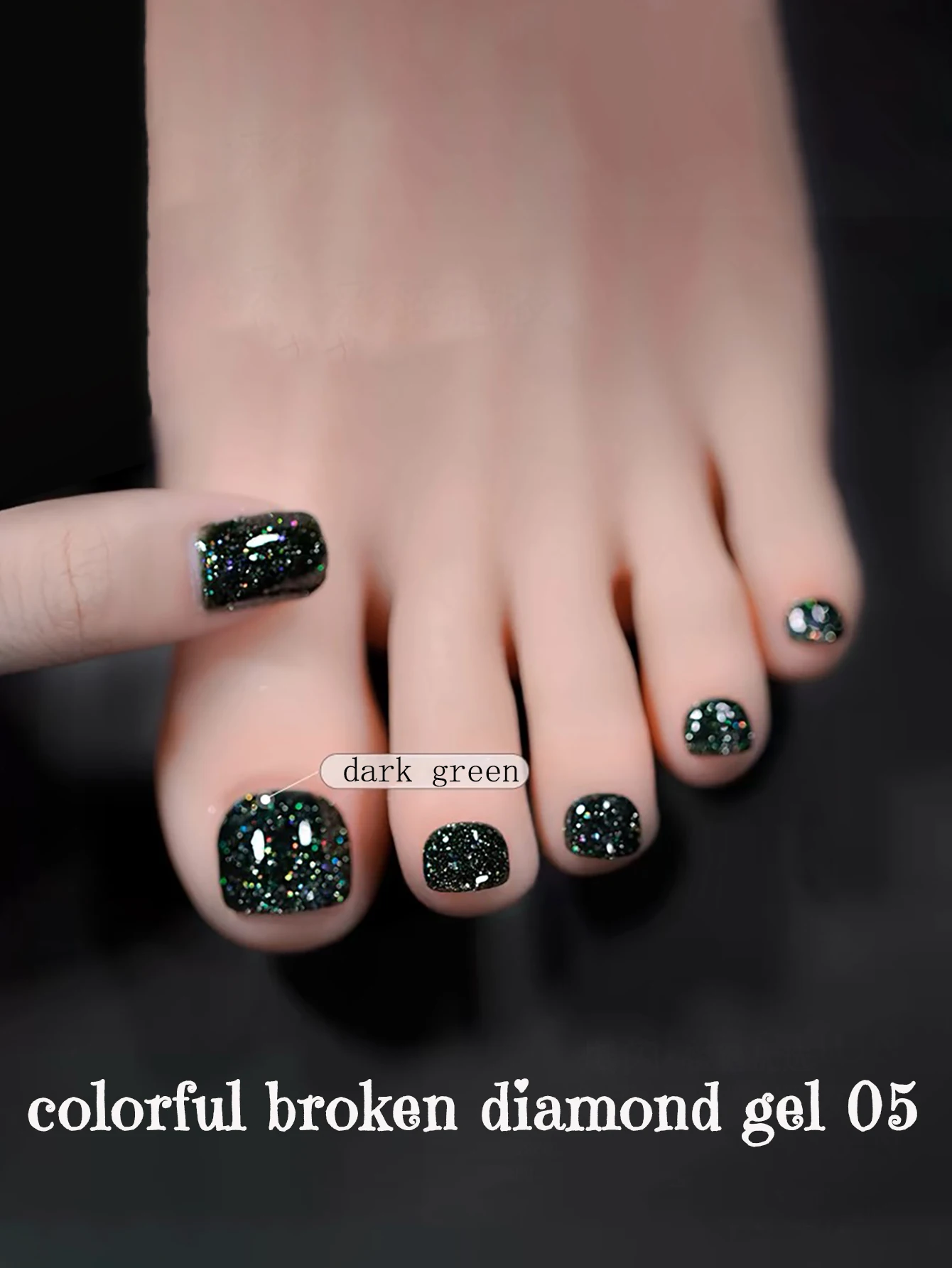 1-12 pçs tc explodindo colorido quebrado broca pé gel unha polonês 2025 vermelho branco novo salão de beleza dedicado dedo do pé fototerapia gel