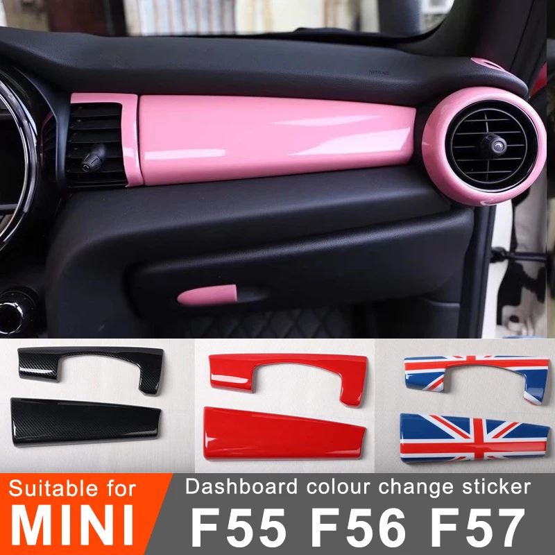 Car Dashboard Panel Decorative Stickers For MINI ONE Cooper S F55 F56 F57 Car Interior Colour Change Modification Accessorie