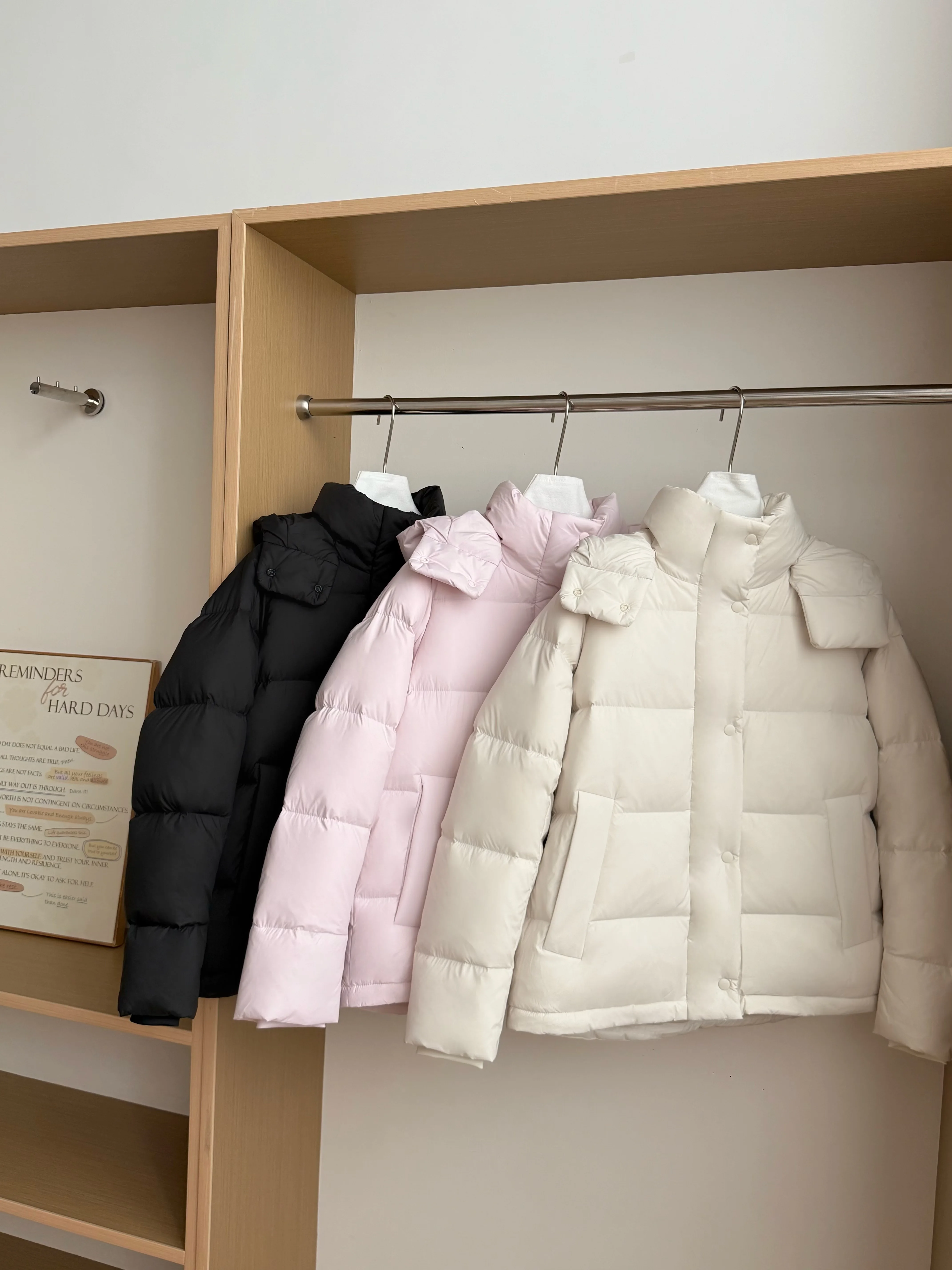 المرأة الخريف الشتاء مقنعين الأبيض بطة أسفل معطف سيدة الشارع الشهير سميكة الدافئة طويلة الأكمام فضفاضة أسفل أبلى أعلى #2