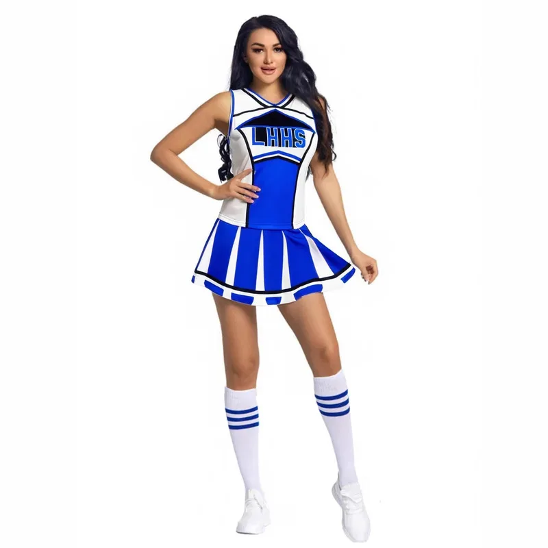Carta LHHS High School Sports Girl Cheerleading uniforme elegante Sexy Glee Club Musical Varsity Cheerleader Cosplay disfraz tt9]