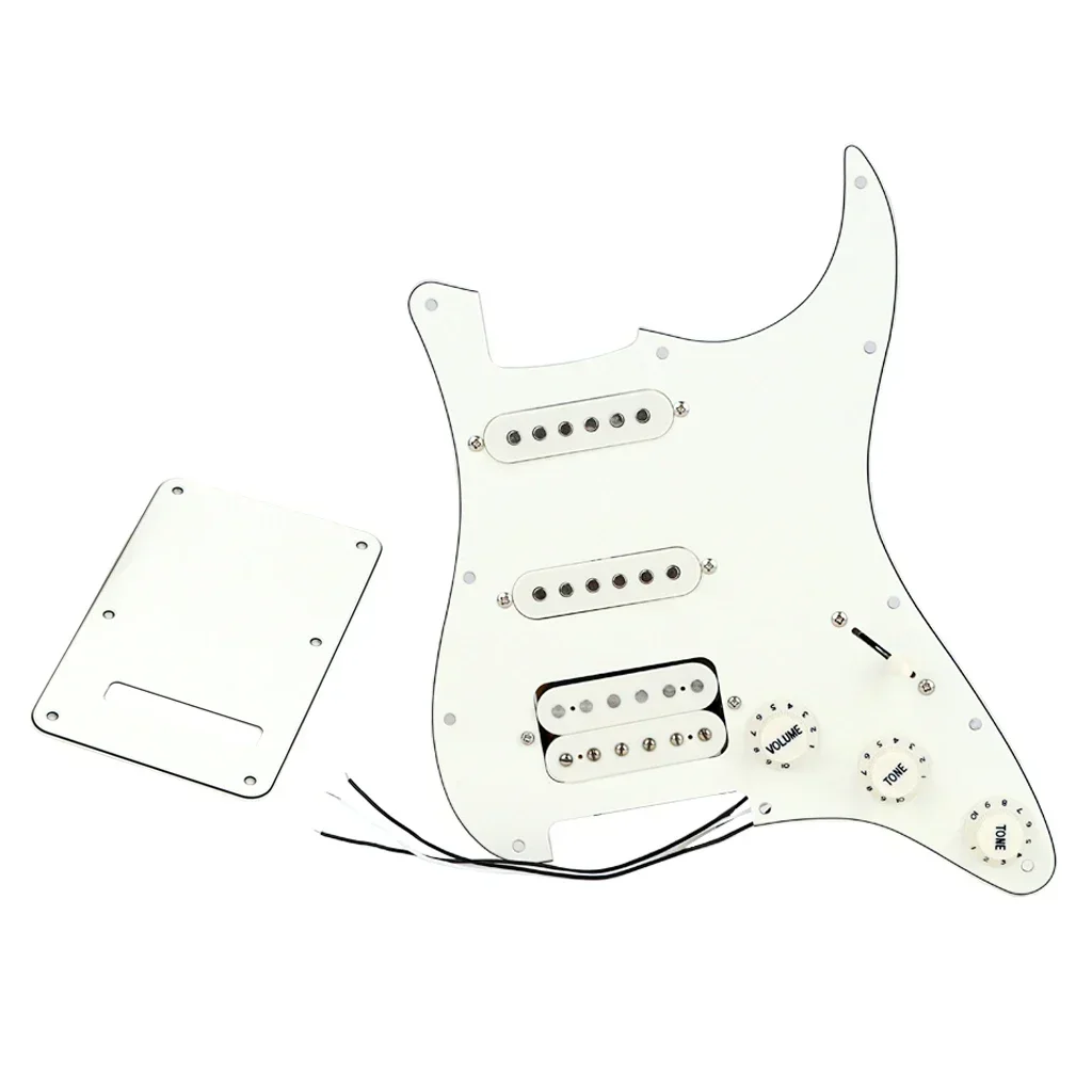 A Set of SSH Guitar Pickguard Humbucker Loaded Prewired Pickups Set for Fender Strat Stratocaster Electric Guitar Accessories