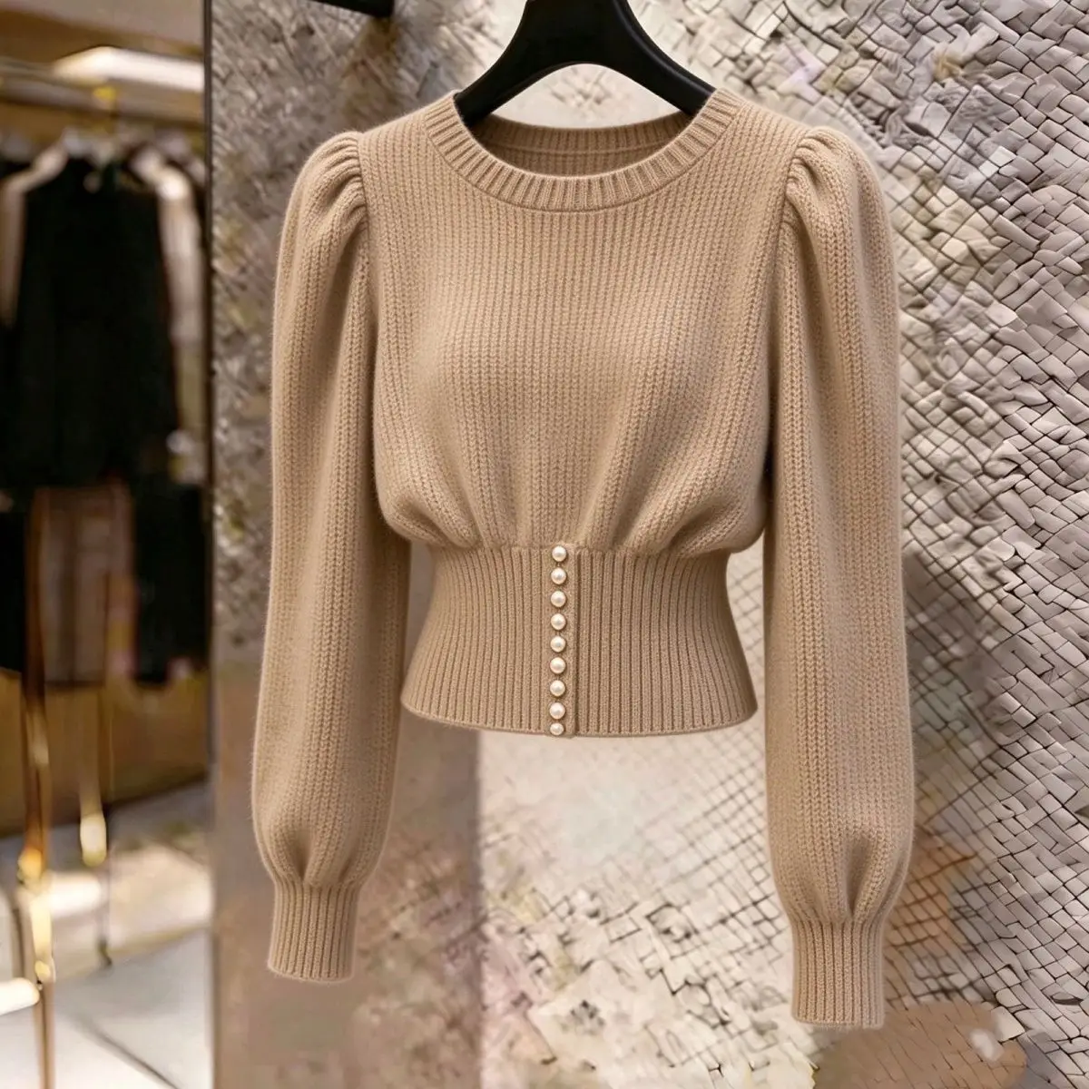Trendy Coats Women Knitwear Sweaters Autumn Winter Pullover Button Slim Tops Long-sleeved Y2k Clothes Jumper Soft Jackets
