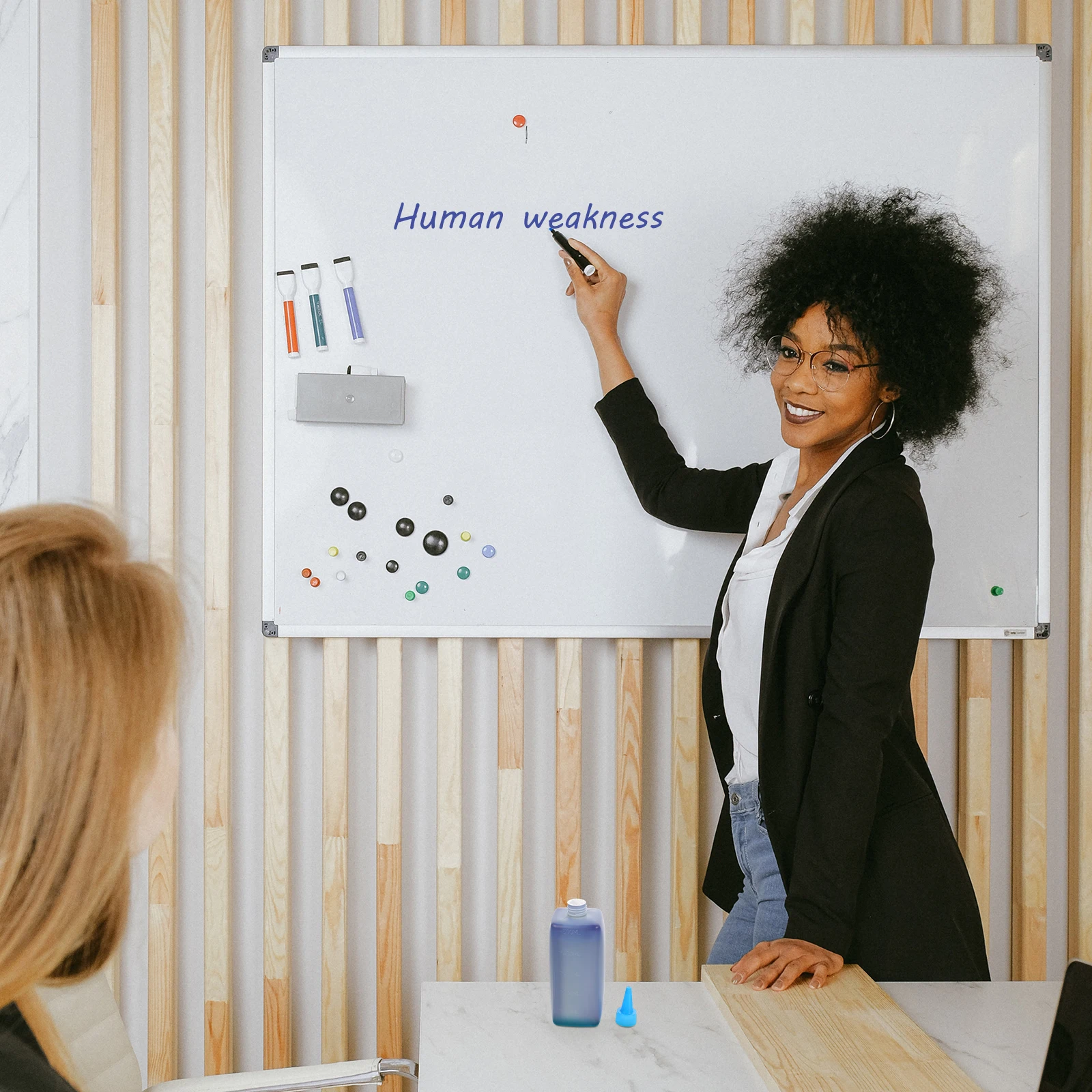 

1 шт., сменный блок для ручки для доски, синий, 500 мл, быстросохнущий, гладкий, прочный, практичный, сменный, для бутылок с чернилами, практичный сменный блок