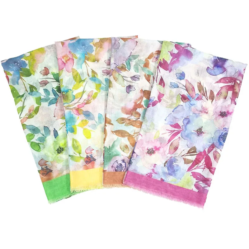 

Tassel Rose Flower Print Scarf For Women Elegant Shawl Fashionable And Versatile Headband