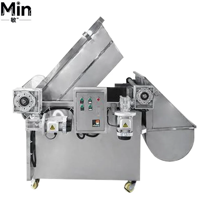 

Stainless Steel Automatic Snack Frying Machine with Heating Stirring Flipping Fryer for Chips Fried Food Processing