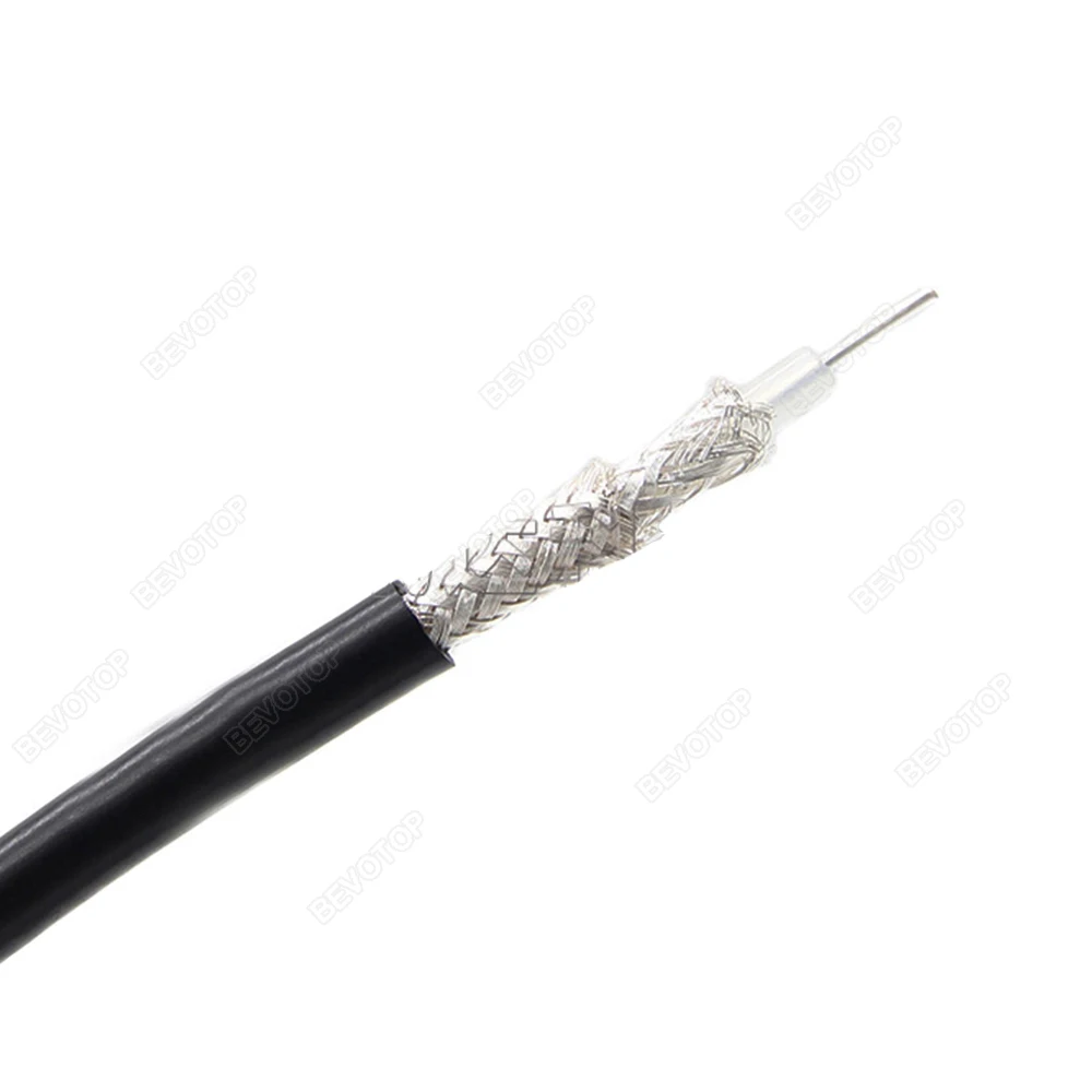 BEVOTOP High Quality Low Loss RG223 Cable Silver-plated Copper Double Shielded 50 Ohm 50-3 RF Coaxial Cable Jumper Wire Cord