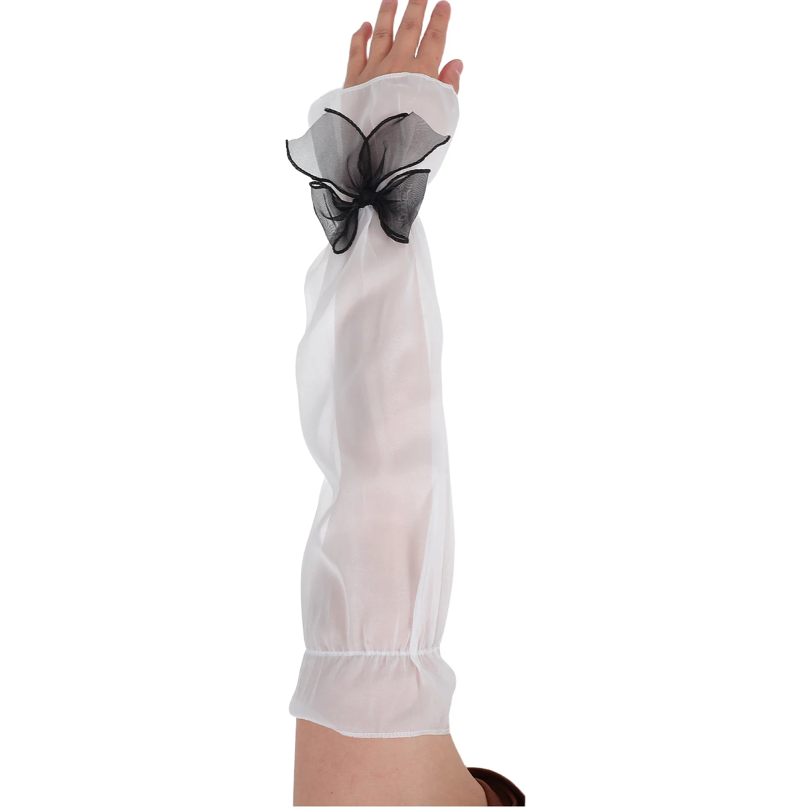 

Women'S Bowknot Mesh Arm Sleeves Sun Protection Cooling Uv Shield Sleeve Protectors For Outdoor Lightweight Breathable
