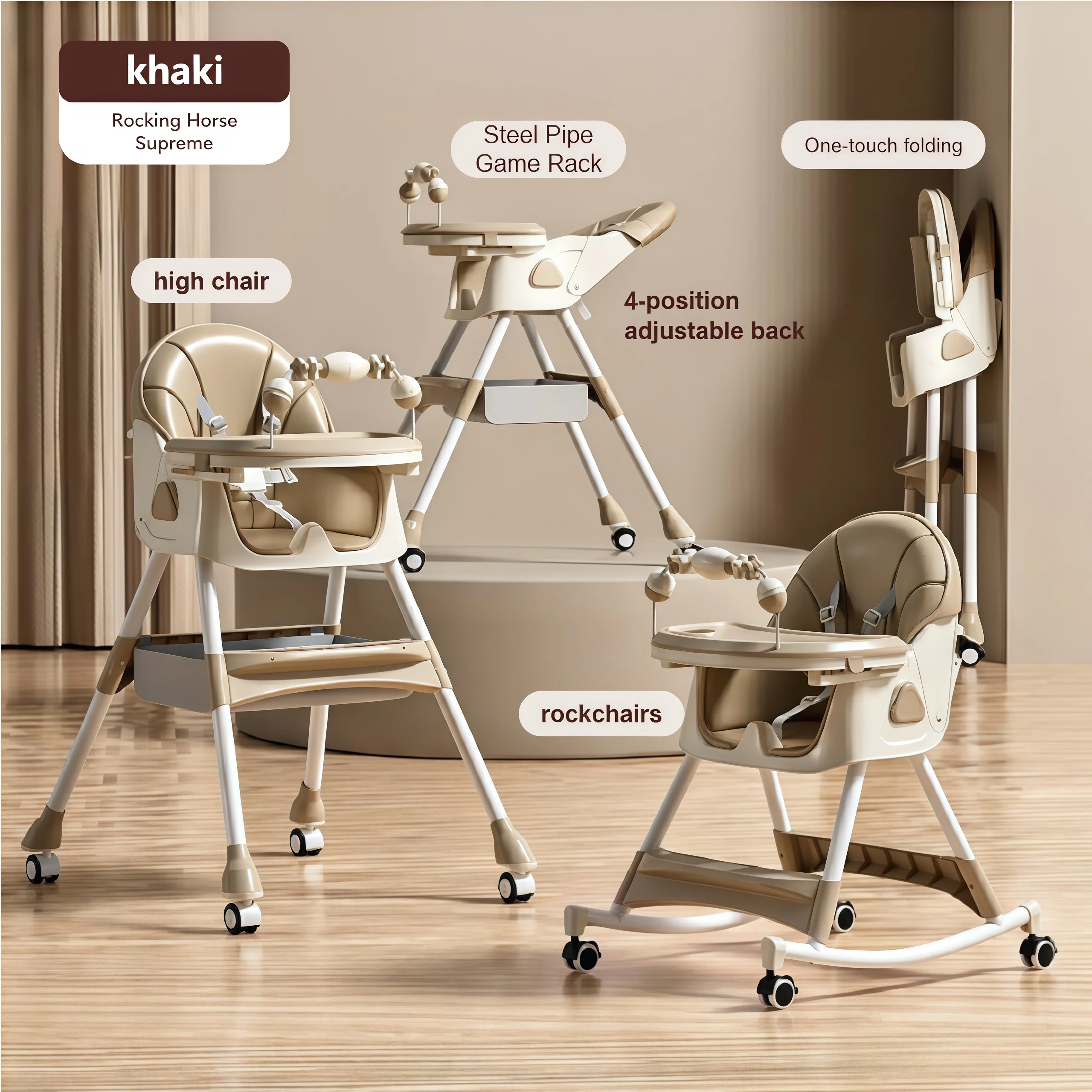 

Baby High Chair Baby Eating Chair Baby Care Equipment Kids Rocking Horse Dining Chair Baby Newborn Things Baby Folding Chair