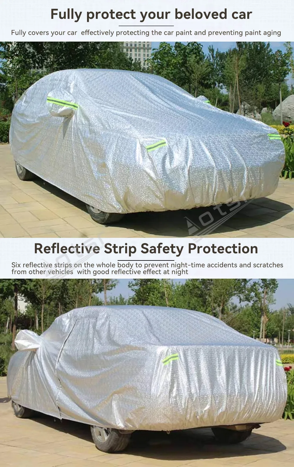 

For 2025 Audi A4L Car Cover, All-Weather Sun Dust Protection Heat Insulation Thickened Fabric Auto Cover