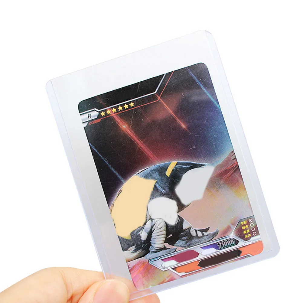 

100pcs Card Sleeves Clear Pvc Trading Cards Protective Covers For Id Business Cards Storage Wear-Resistant Transparent Deck