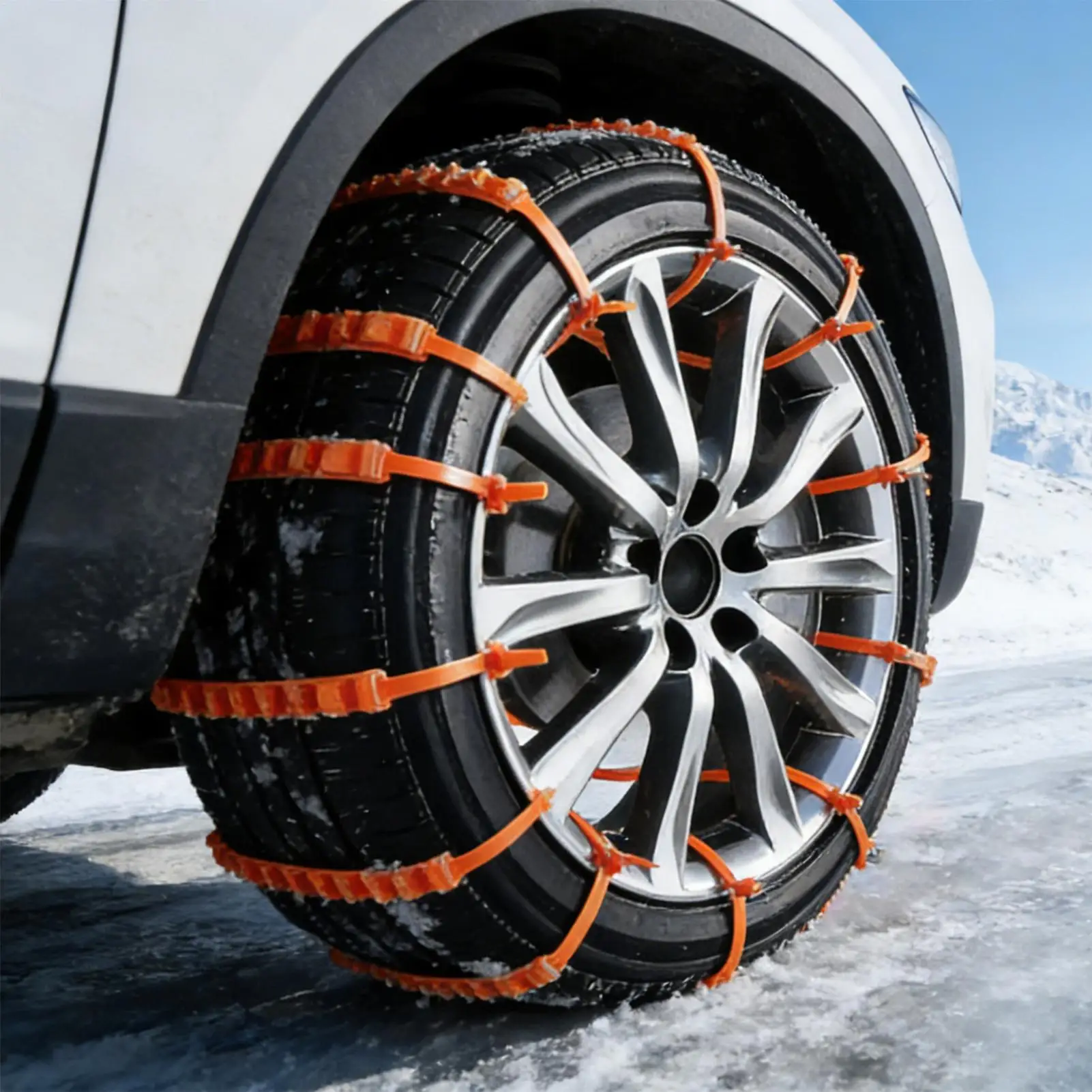 2026 Anti-skid Snow Tire Chain Emergency Towing Rope Wheels Traction Devices 10Pcs/set Winter Snow Tyre Cable Ties
