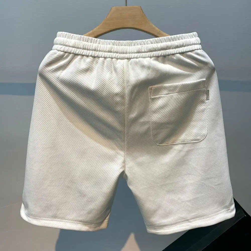 Pantalones cortos de gimnasio transpirables para hombres, pantalones sueltos de cintura elástica con cordón, estampado de números, bolsillos suaves, pantalones cortos de ejercicio de secado rápido, ropa deportiva