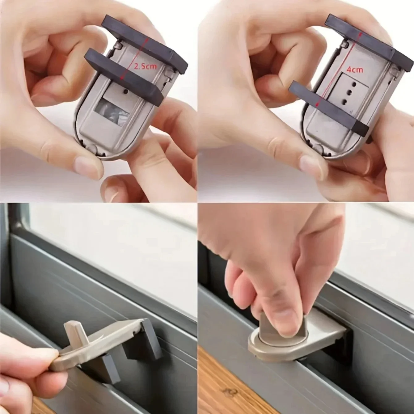 Sliding Window Safety Lock High-rise Anti-fall Stopper Anti-theft Safety Lock Free Punch Sliding Door Lock Children