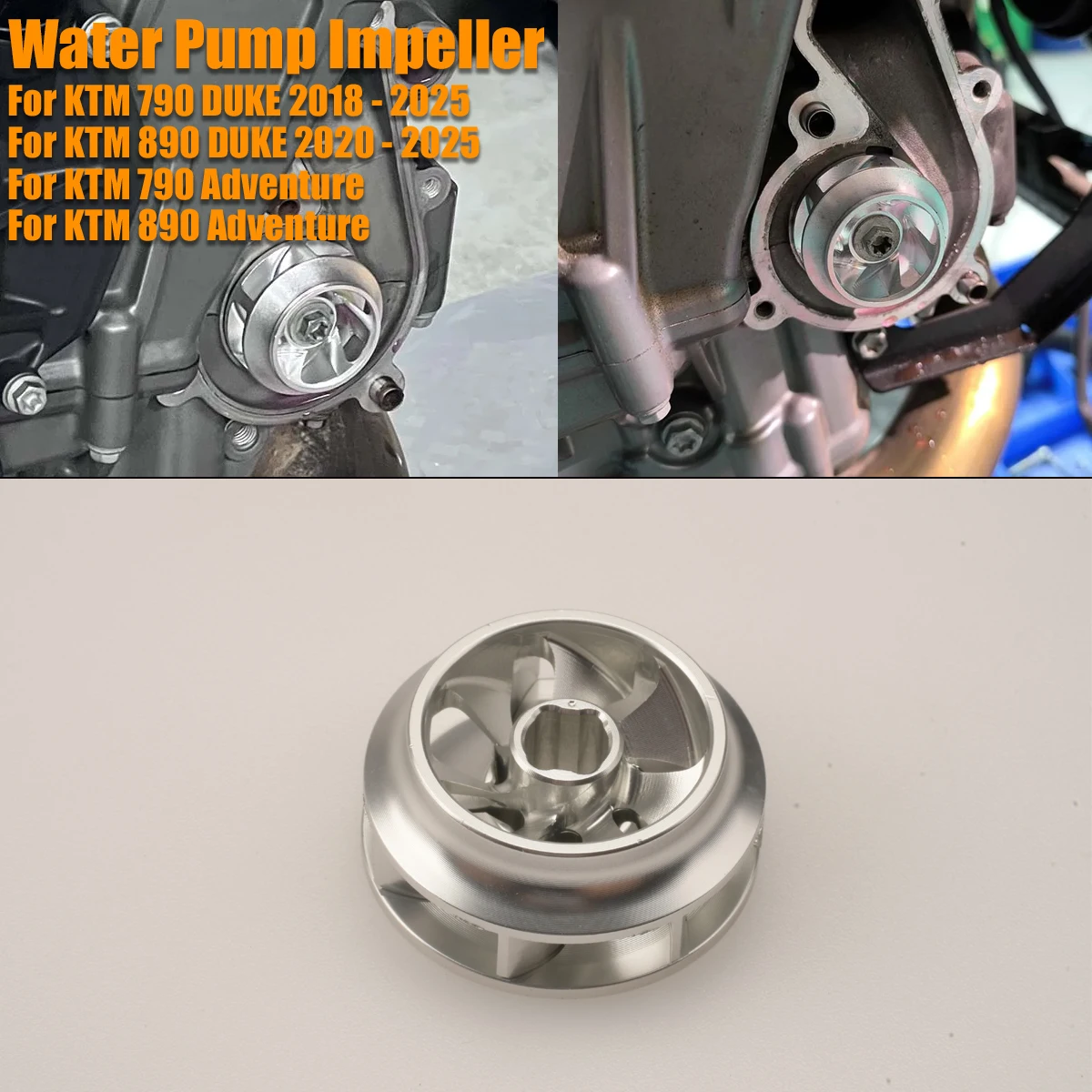 

Motorcycle Accessories Original Size Aluminum Water Pump Impeller Turbine For KTM 890 790 Adventure DUKE 790 890 DUKE DUKE790