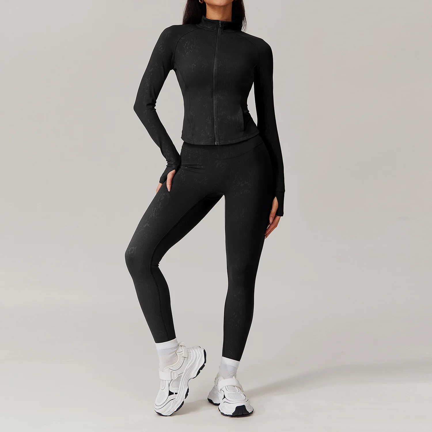 2 Pieces Sportswear For Women Yoga Set Gym Clothes Sportswear Yoga Suits Fitness Long Sleeved Tracksuits Sports Bra Gym Leggings image 4