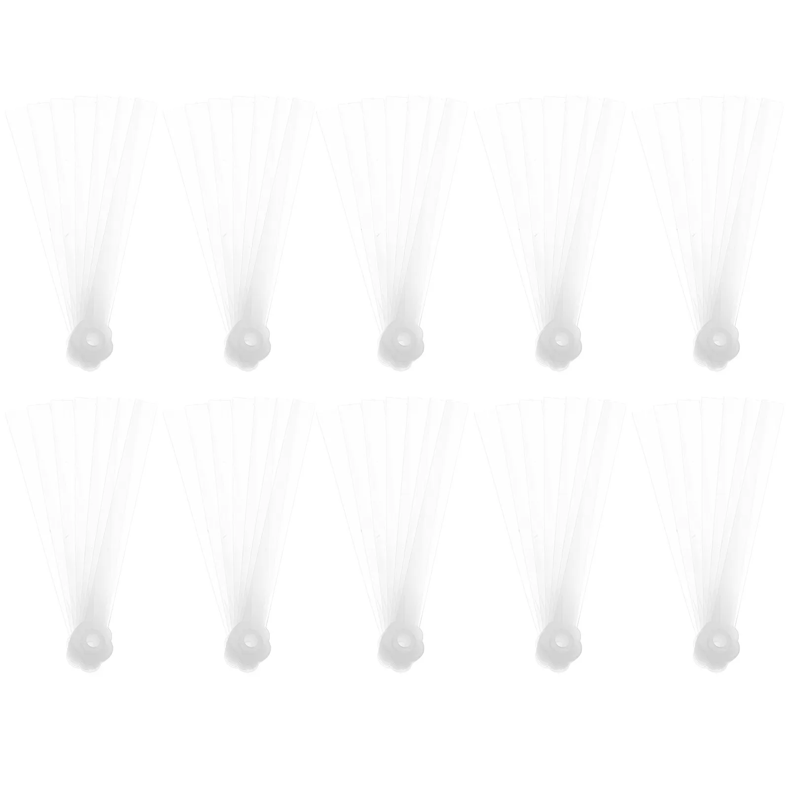 

10Pcs Clear Plastic Folding Fan Handles DIY Craft Kit for Handmade Fans Party Bridal Event Accessories Fan Making Supplies