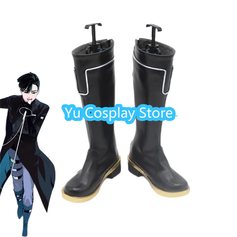 Anime Alien Stage Ivan Cosplay Shoes PU Leather Shoes Halloween Carnival Boots Black Sorrow Cosplay Props Custom Made