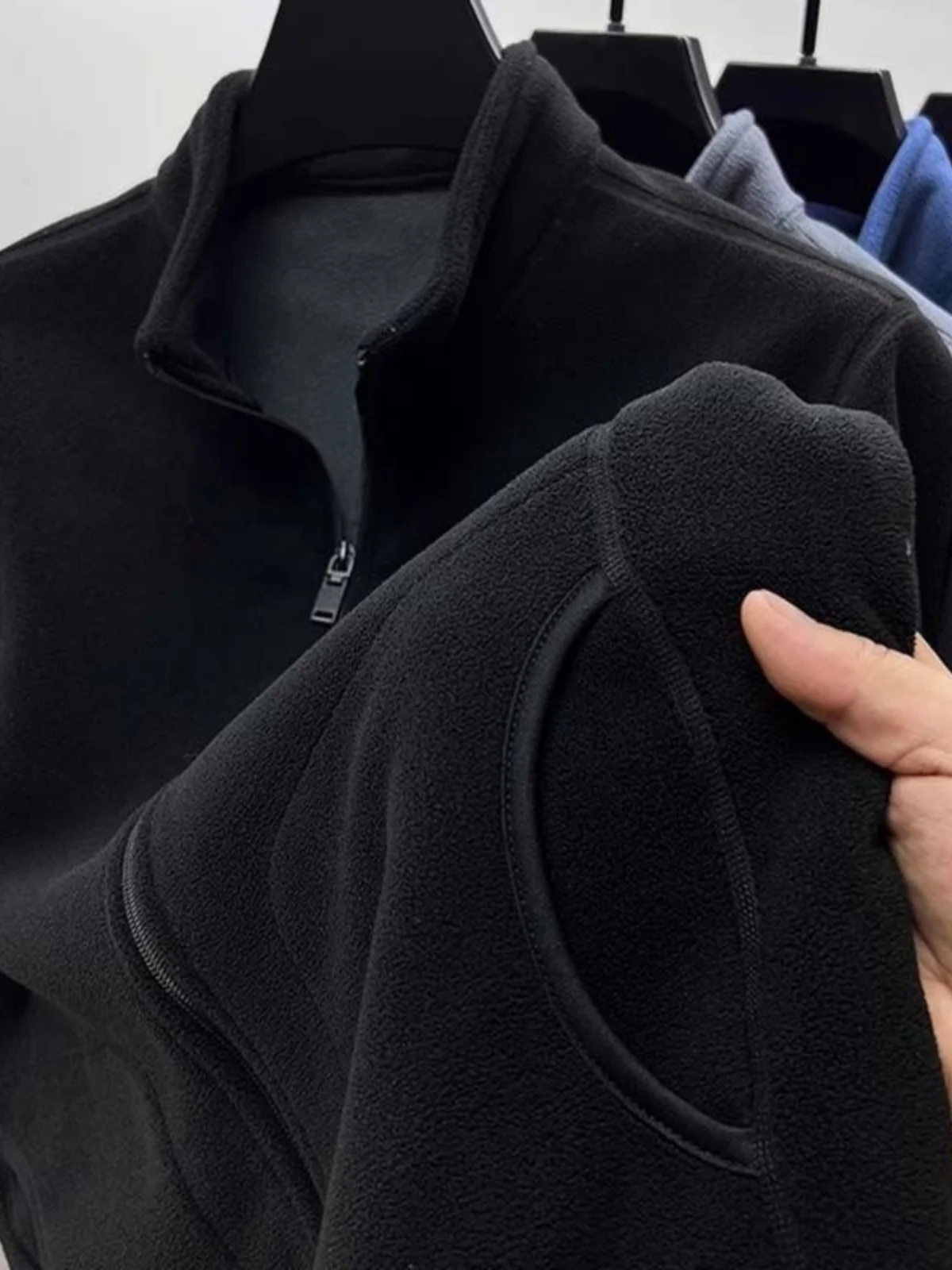 

Новинка 2024, мужская куртка Fce Jaet, повседневный спортивный открытый кардиган, толстовка с воротником-стойкой, осенне-зимнее пальто на молнии