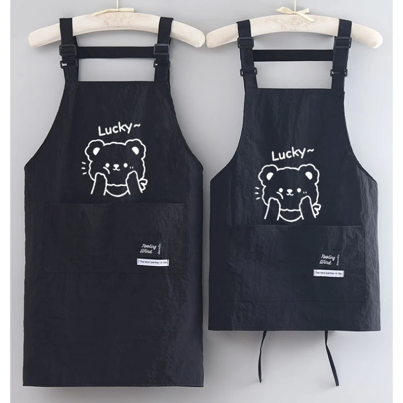 Fashion Strap Style Apron Waterproof Anti-fouling Nail Art Cafe Workwear Sleeveless Catering Waiter Work Clothes