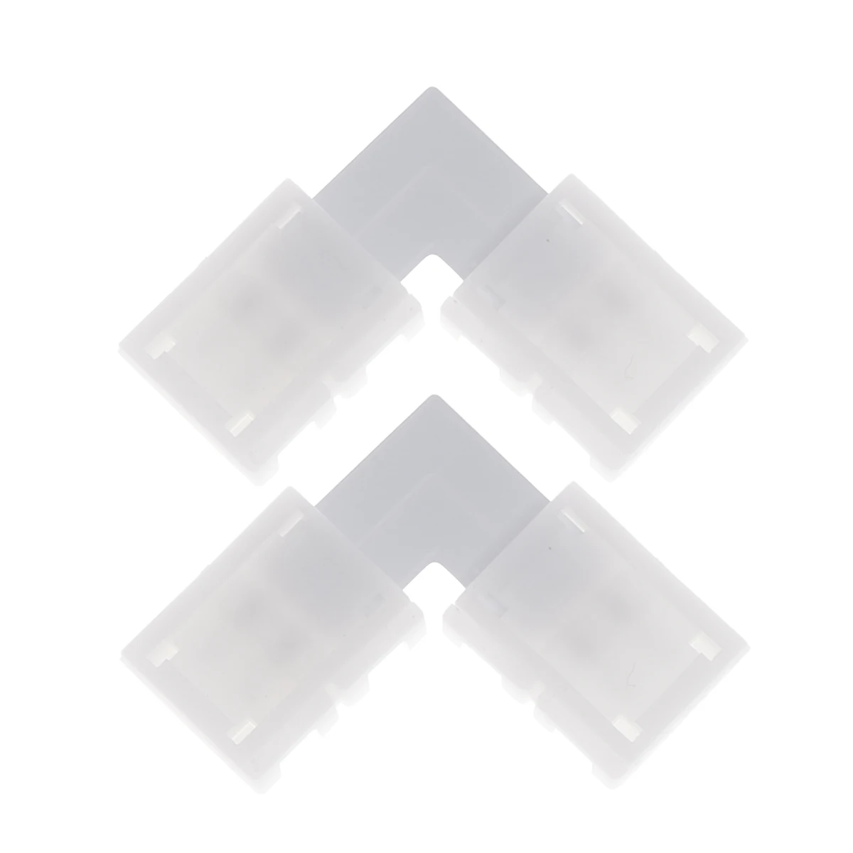 

10pcs Led Strip Connector 4 Pin Rgb Adapter Corner Clip 10Mm 90 Degree White Quick Connect Power Supply Abs Material For