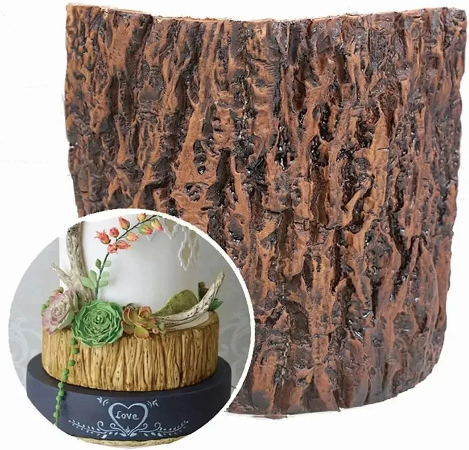 tree bark texture mats fondant silicone mold wood cake border gum paste sugar craft decorating supplies baking accessories