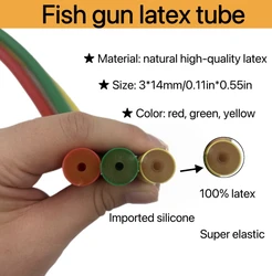 1Meters Spearfishing Rubber Tube Speargun 3*10mm 12MM 14MM 16MM Submarine Hunting With Elastic Latex Tube Rubber Tube