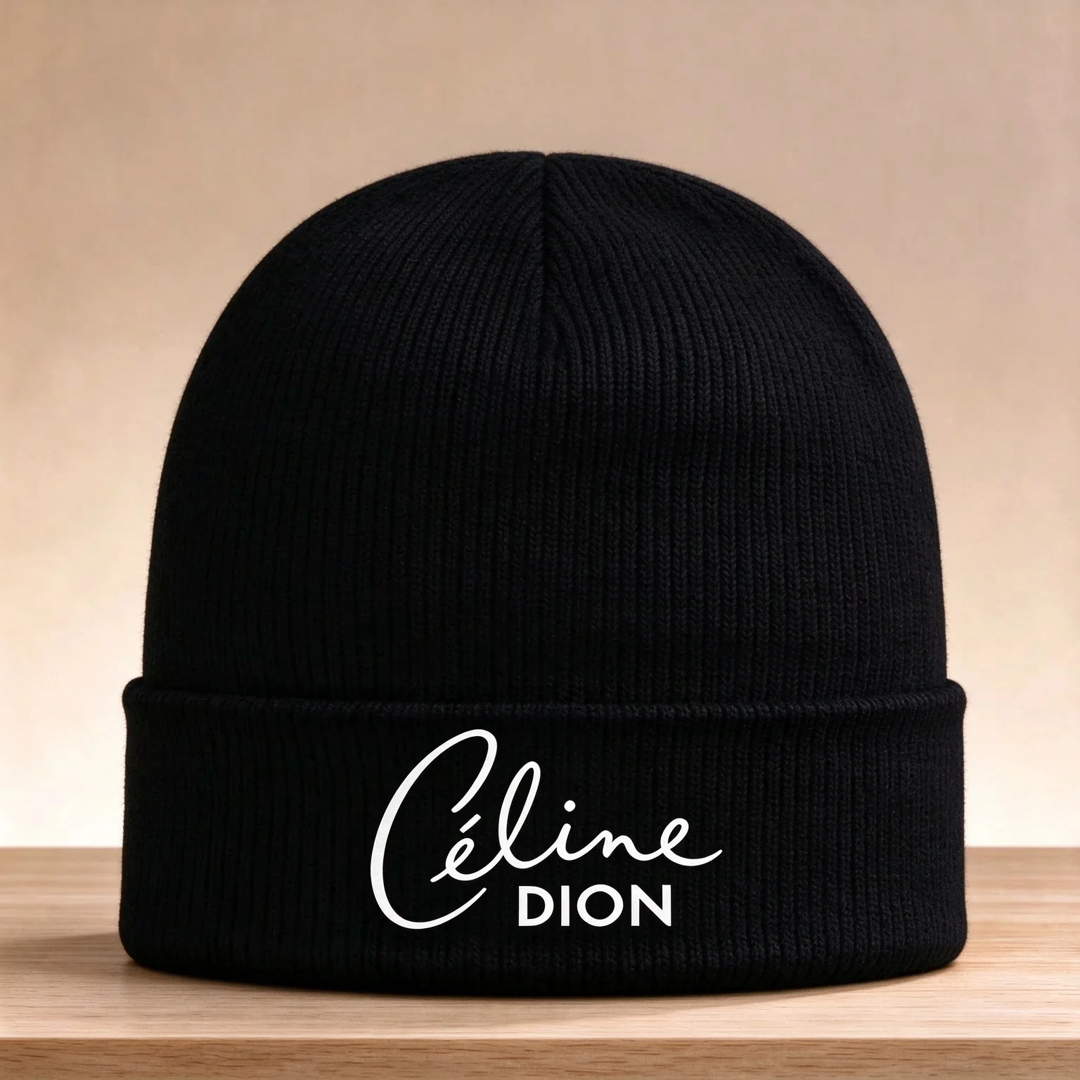 Beanie Cuffed Knit - 2026Celine Dion Paris, шапка-бини с манжетами,