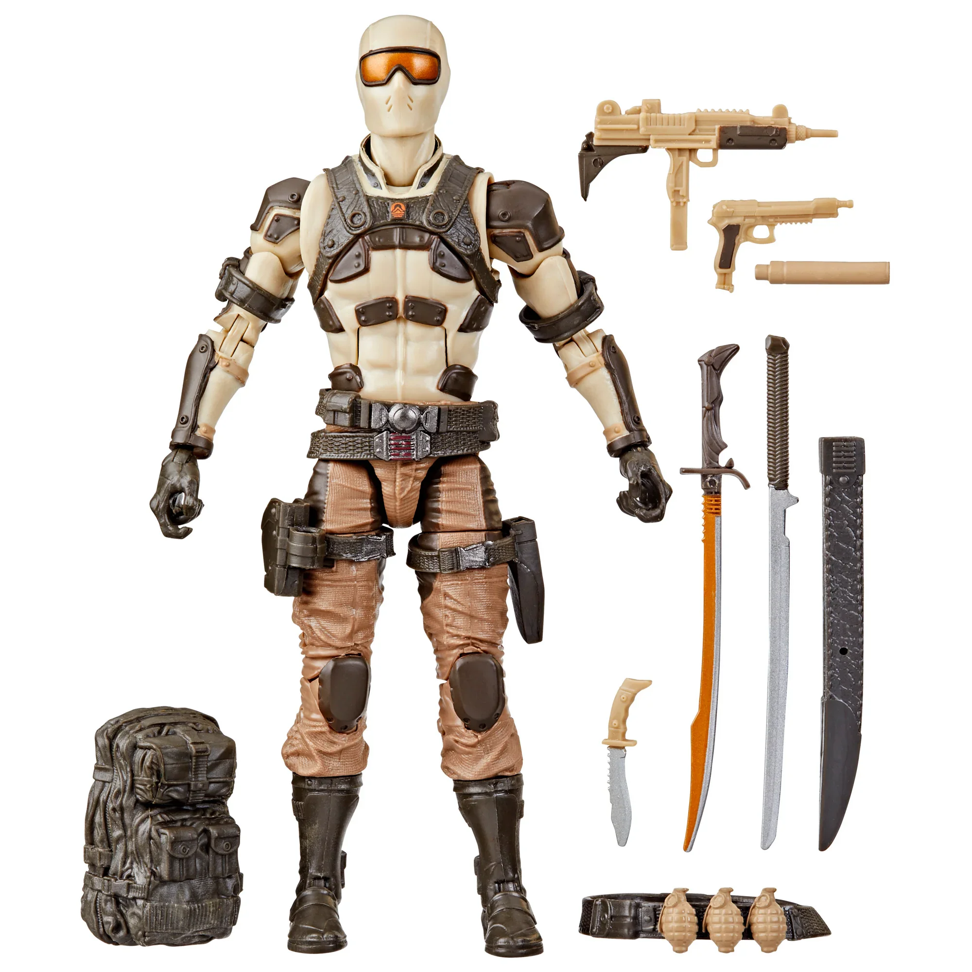 Figura de acción de 6" con ojos de serpiente y comando del desierto clasificado G.I.Joe