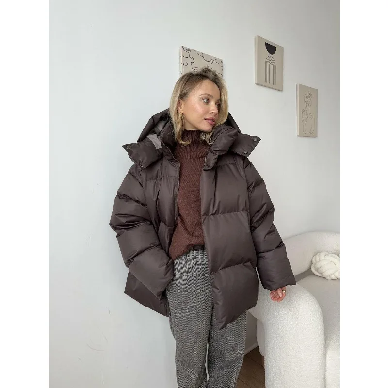 Chaqueta acolchada transfronteriza Otoño e Invierno nueva chaqueta acolchada europea y americana chaqueta acolchada holgada para mujer abrigo suelto Top