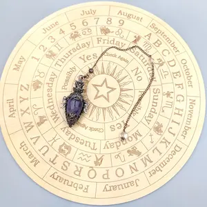 Crystal pendulos Natural Stone Crystal Pendulum for dowsing guessing, Amethysts Pink Quartz, Obsidian, Tiger Eye True Natural Stones Pendulum with Witness Spiritual Radiesthesia X202 12 Main sales pendant natural stone - №5