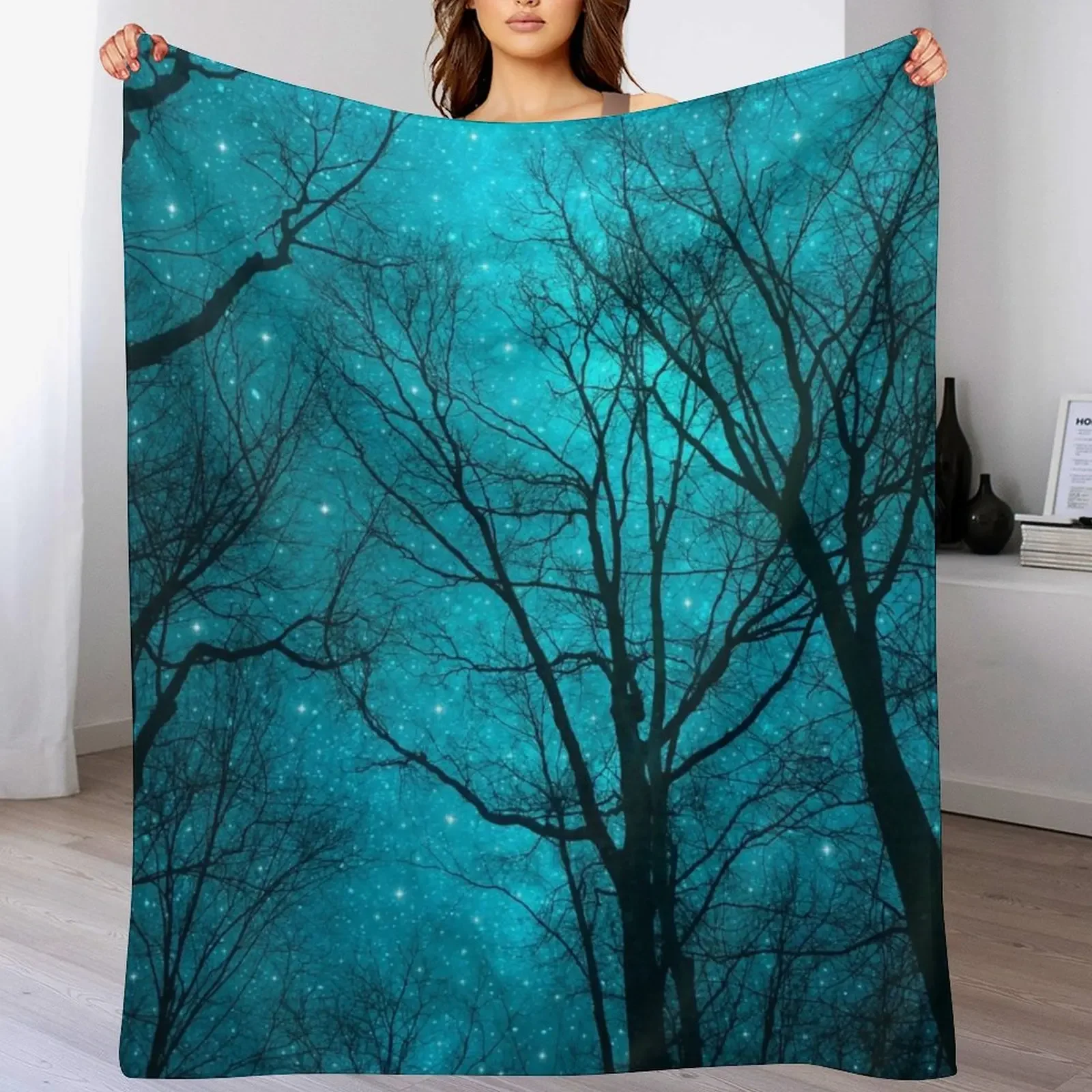 Stars Can't Shine Without Darkness Throw Blanket Easy Care Comfortable Blanket for Couch