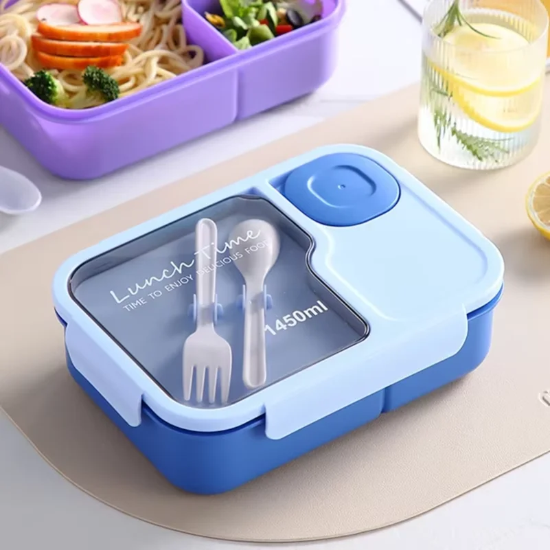 Compartments Bento Box For Students To Bring Rice Microwave Oven Salad Box Japanese Lunch Box With Tableware