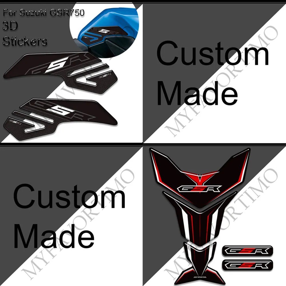 

For Suzuki GSR 600 750 Adventure Motorcycle Fuel Oil Kit Tank Grips Pad Protector Decals Stickers for Motorbike