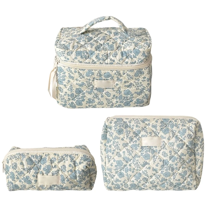 

Элегантный контейнер для хранения косметики с цветочным рисунком, дорожная косметическая сумка, удобный для путешествий