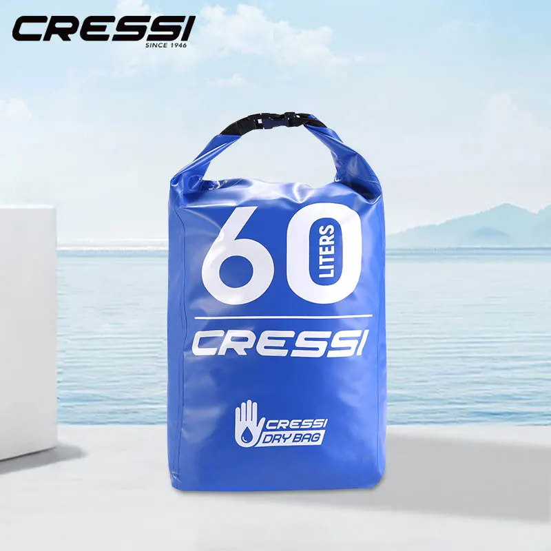 Cressi Waterproof Dry Bag Shoulder Bag Backpack Dive Diving Equipment Bag Snorkeling Beach Bag 60L Big Capacity