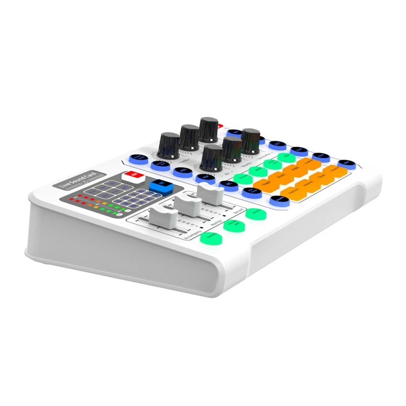 Live Sound Card Audio Studio Recording Interface Mixers Music Card With Sound For Live Mobile Phone PC, Easy To Use