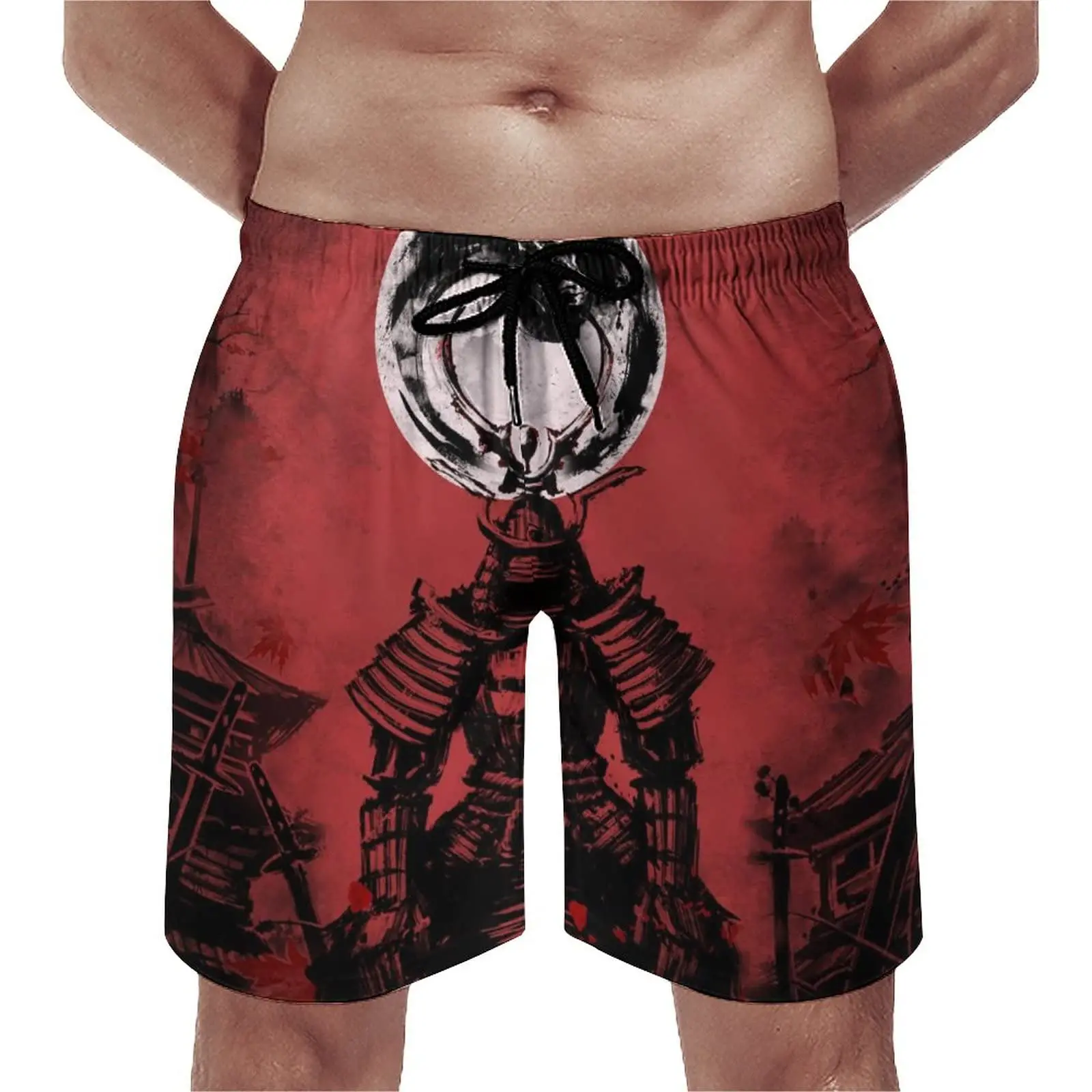 New Vintage Japanese Samurai 3D Print Beach Shorts Men Women Oversized Surfing Board Sport Pants Swimsuits Trunks Kids Clothing