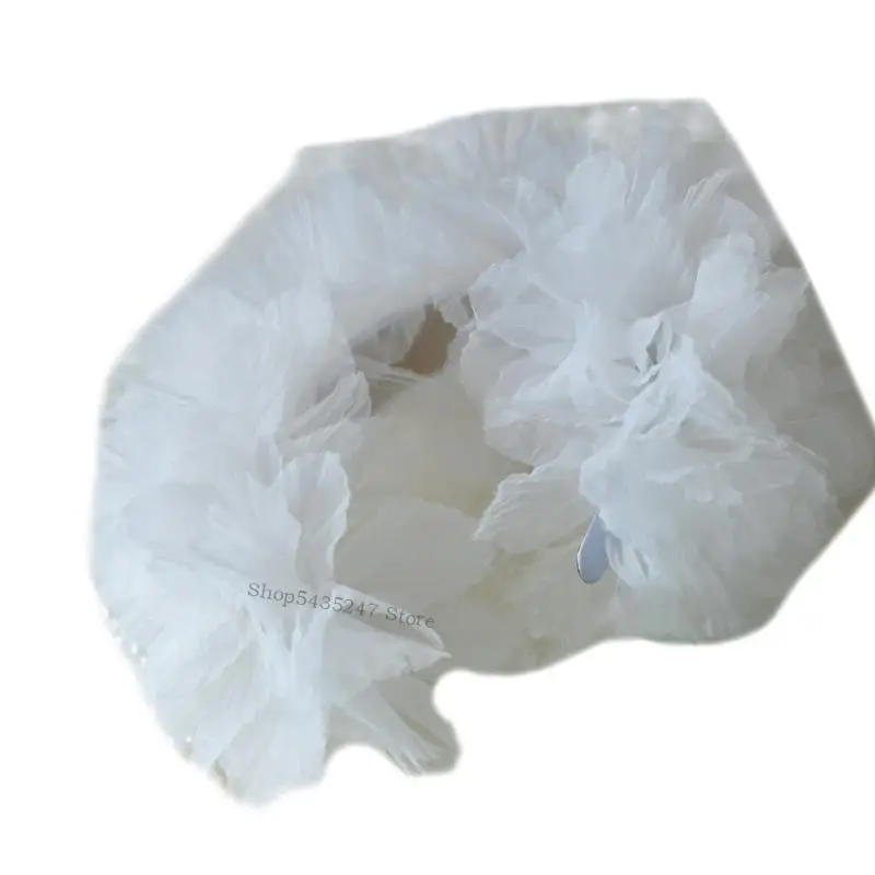 Tulle Flower Headbands Blossom Hairhoop cho sự lãng mạn dịp phụ nữ mặc quần áo H7EF